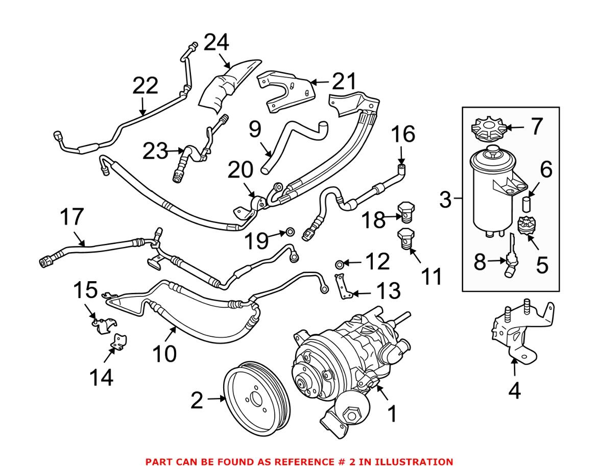 BMW Power Steering Pump Pulley 32427516620